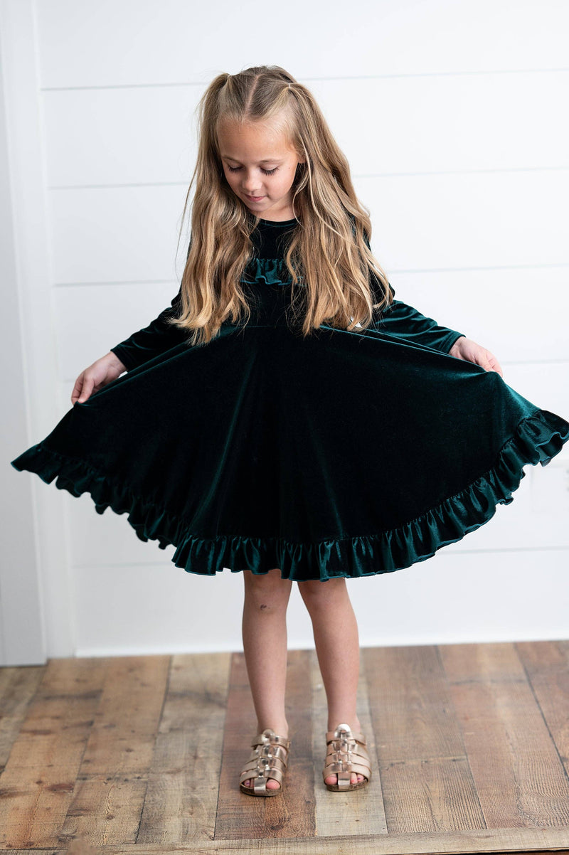 Rockin’ Around The Tree Twirl (Forest green)