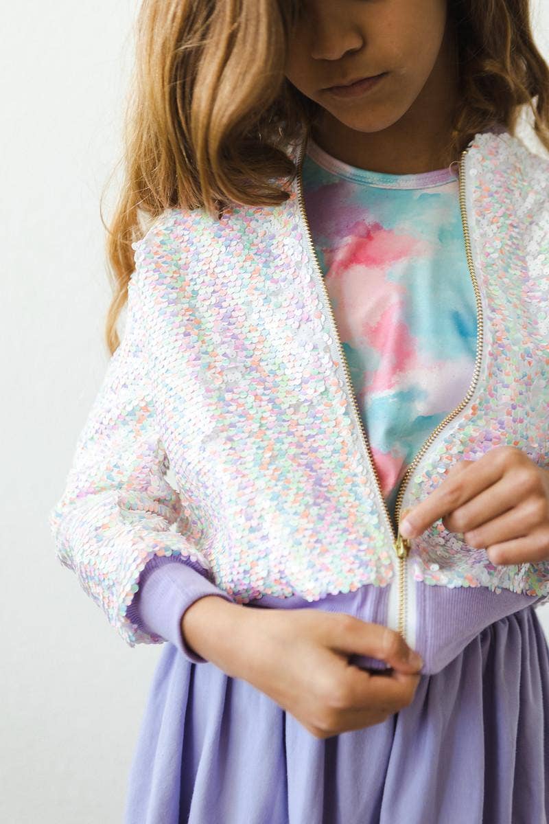 Twinkle and Zip Sequin Jacket (unicorn)