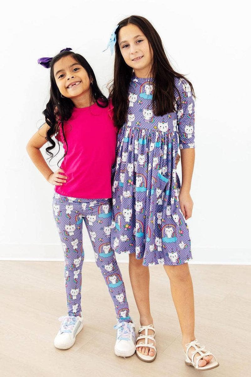 Kitties in the Clouds Twirl Dress
