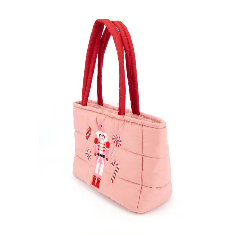 A Night at the Nutcracker Embroidered Puffer Tote Bag