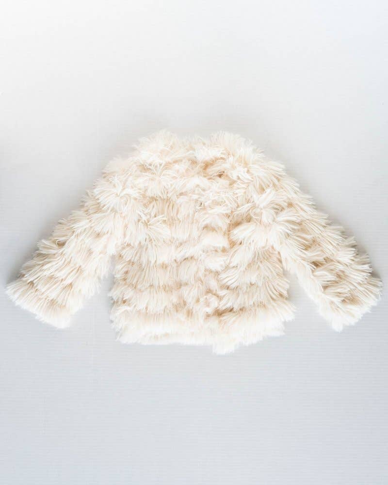Snow Bunny Faux Shag Layered Jacket - Mama & Me
