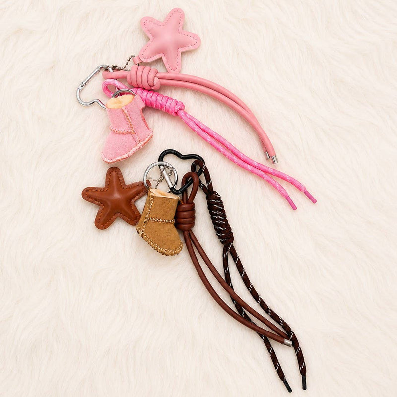 Little Bunny Bag Charms: Pink Shearling Boot