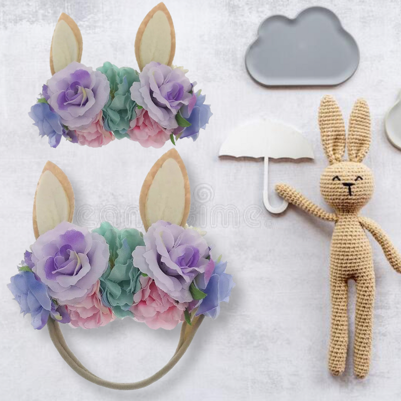 Bunny Love Flower Crowns (lavender/aqua/pink)